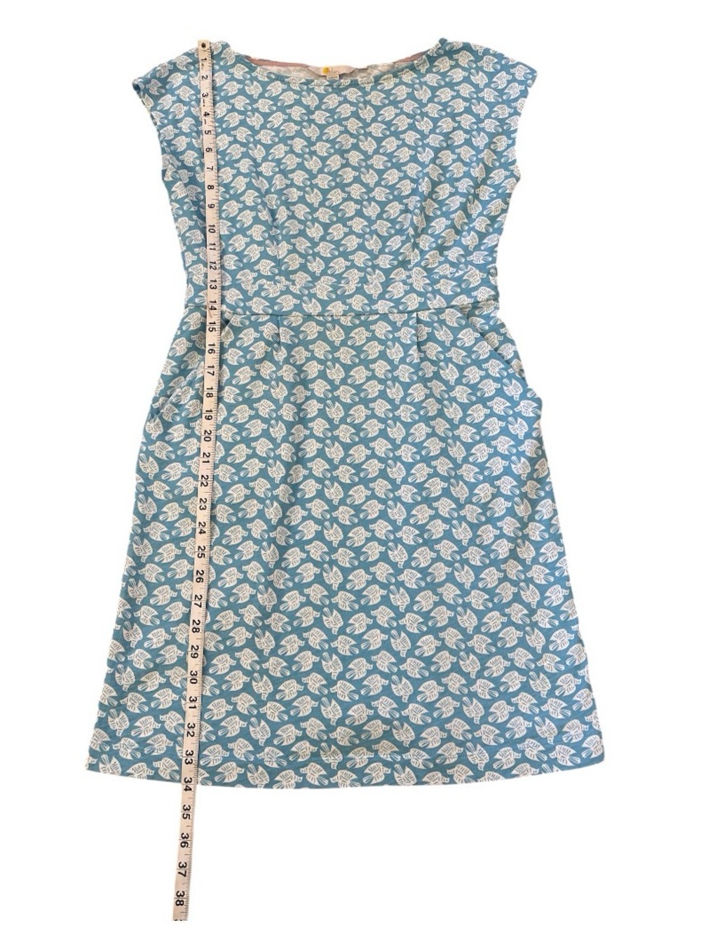BODEN Florrie Dawn Bird Print Jersey Dress with Pockets in Blue size 6P - Picture 10 of 11